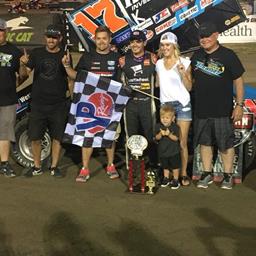 Larson Leads DHR Suspension to First World of Outlaws Win of Season