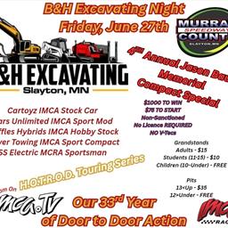Jason Baune Sport Compact Special &amp; Late Model Street Stocks at Murray County Speedway - June 27
