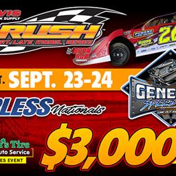 GENESEE TO HOST &quot;TOPLESS NATIONALS&quot; FRIDAY &amp; SATURDAY FEATURING A $3000 TO-WIN HOVIS RUSH LATE MODEL EVENT EACH NIGHT FOR THE FLYNN&#39;S TIRE TOURING SER