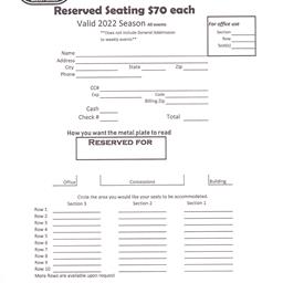 2022 Reserved Seating Sales Are Now Open