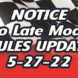 PRO LATE MODELS Rules Update!!!