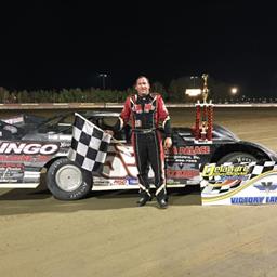 LINGO LEVELS THE COMPETITION TO CAPTURE FIRST DEL. STATE CHAMPIONSHIP SUPER LATE MODEL WIN