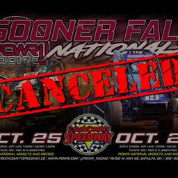 Creek County Sooner Fall Nationals/Season Championship Canceled