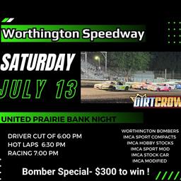 Back at the Track Bomber Special - Saturday July 13th Weekly Racing