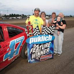 BURKE ENDS HUGHBANKS WINNING STREAK AT DACOTAH SPEEDWAY