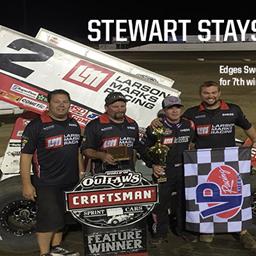 STEWART SURVIVES LATE CHARGE FROM SWEET FOR 7TH WIN OF SEASON AT GRAYS HARBOR