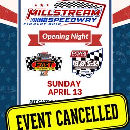Opening Night at Millstream Cancelled