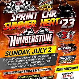 INCLEMENT WEATHER PUSHES BACK SPRINT CAR SUMMER HEAT ONE WEEK AT HUMBERSTONE