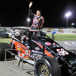 USAC WESTERN SPRINTS AT ROSEVILLE WON BY HUNT