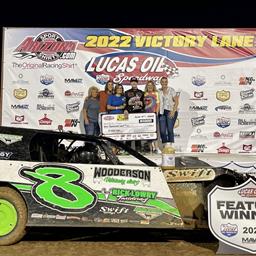 From 14th to 1st, McCowan rallies to USRA Modified feature win in Lucas Oil Speedway headliner