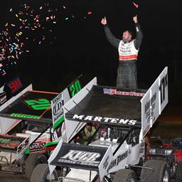 HARD WORK PAYS OFF: Jake Martens Holds of Jeremy Huish at Rush County; Wins 2024 Speedweek Tour