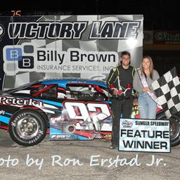RJ Braun Tops Destefano for first Super Late Model Feature Win at Slinger