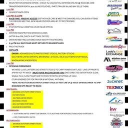 05/07/2022 Race Day Information