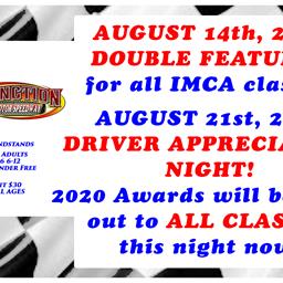 Double Features will be run August 14th!