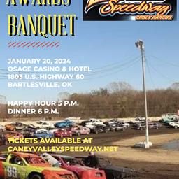 Caney Valley Speedway, OCRS, USL banquet set for January 20
