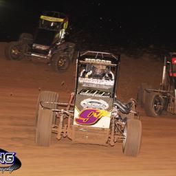 Hagar Charges to Top-10 Finish With POWRi National Midgets at I-30 Speedway