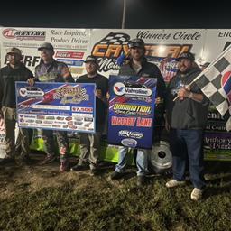 Tyler Erb claimed victory with the Valvoline American Late Model Iron-Man Series at Crystal Motor Speedway on Sunday, May 25.