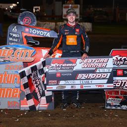 Jacob Denney Wins First Career Xtreme Outlaw Feature in Season-Opener at Farmer City