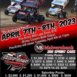 Up Next... Shelby County Speedway April 7th &amp; 8th