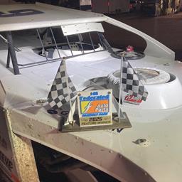 Ken celebrating in victory lane after winning on July 5 at I-55 Federated Auto Parts Raceway.