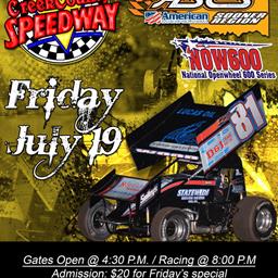 Open Wheel Mayhem this Friday night at Creek County Speedway!