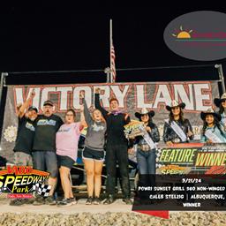 Caleb Stelzig Returns to Winning with Sunset Grill POWRi Vado Non-Wing Sprints