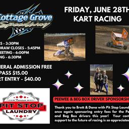 FRIDAY NIGHT KART RACING AT COTTAGE GROVE SPEEDWAY!!