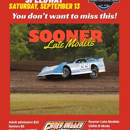 Sooner Late Models invade Caney Valley Speedway Saturday