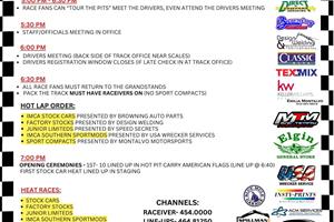 May 24th Race Day Information!