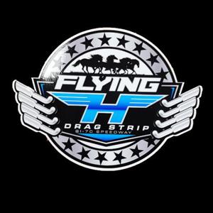 Blue Flying H Drag Strip Decal