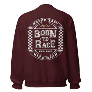 Born to Race Vintage Adult Crew Sweatshirt