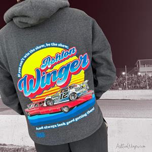 Ashton Winger Charcoal Retro Ramp Truck Hoodie