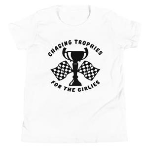 Chasing Trophies for the Girlies Kids T-Shirt