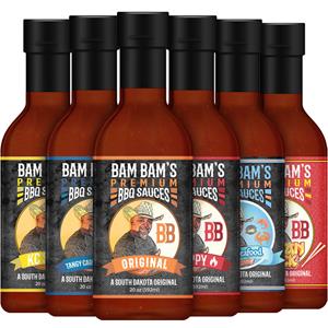 Bam Bams BBQ Sauce 6 Pack