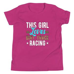 This Girl Loves Dirt Track Racing Kids T-Shirt