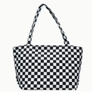 Checkered Tote Purse