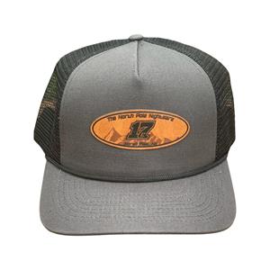 17B Leather Patch Snapback Rope Hat -  Charcoal