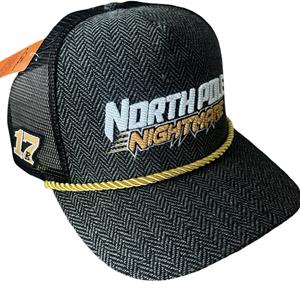 North Pole Nightmare Snapback Cord Hat - Black/Herringbone