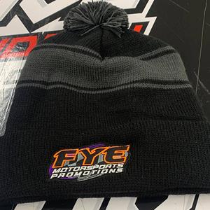 FYE Black/Grey/Orange/Purple Pom Beanie Hat