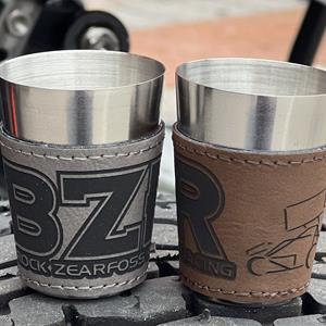 Stainless/Leather Shot Glass 