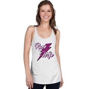 Race Wife Pink Womens Racerback Tank