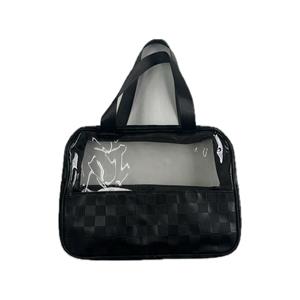 Black Faux Leather Multi-Functional Travel Bag