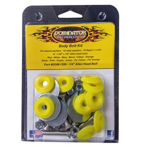 DOMINATOR BODY BOLT KIT- NEON YELLOW - 10pk