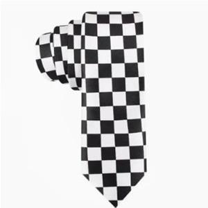 Mens Checkered Print Tie