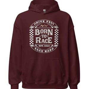 Born to Race Vintage Adult Hoodie Sweatshirt