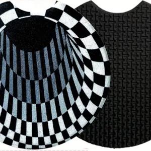 3D Checkered Print Car Cupholder Coaster