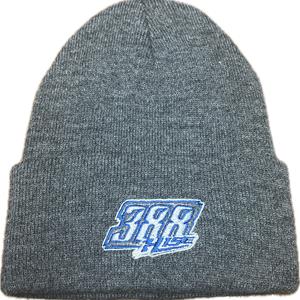 Gray Cuff Beanie w/ White 388