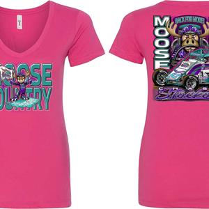 2025 Womens Raspberry Pink V Neck