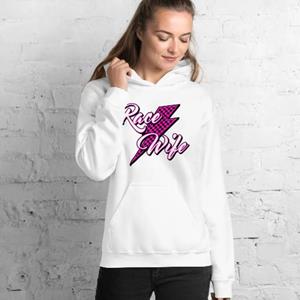 Race Wife Pink Adult Hoodie Sweatshirt