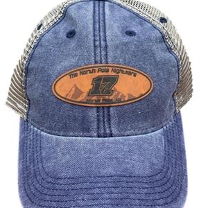 17B Leather Patch Trucker Hat -  Navy